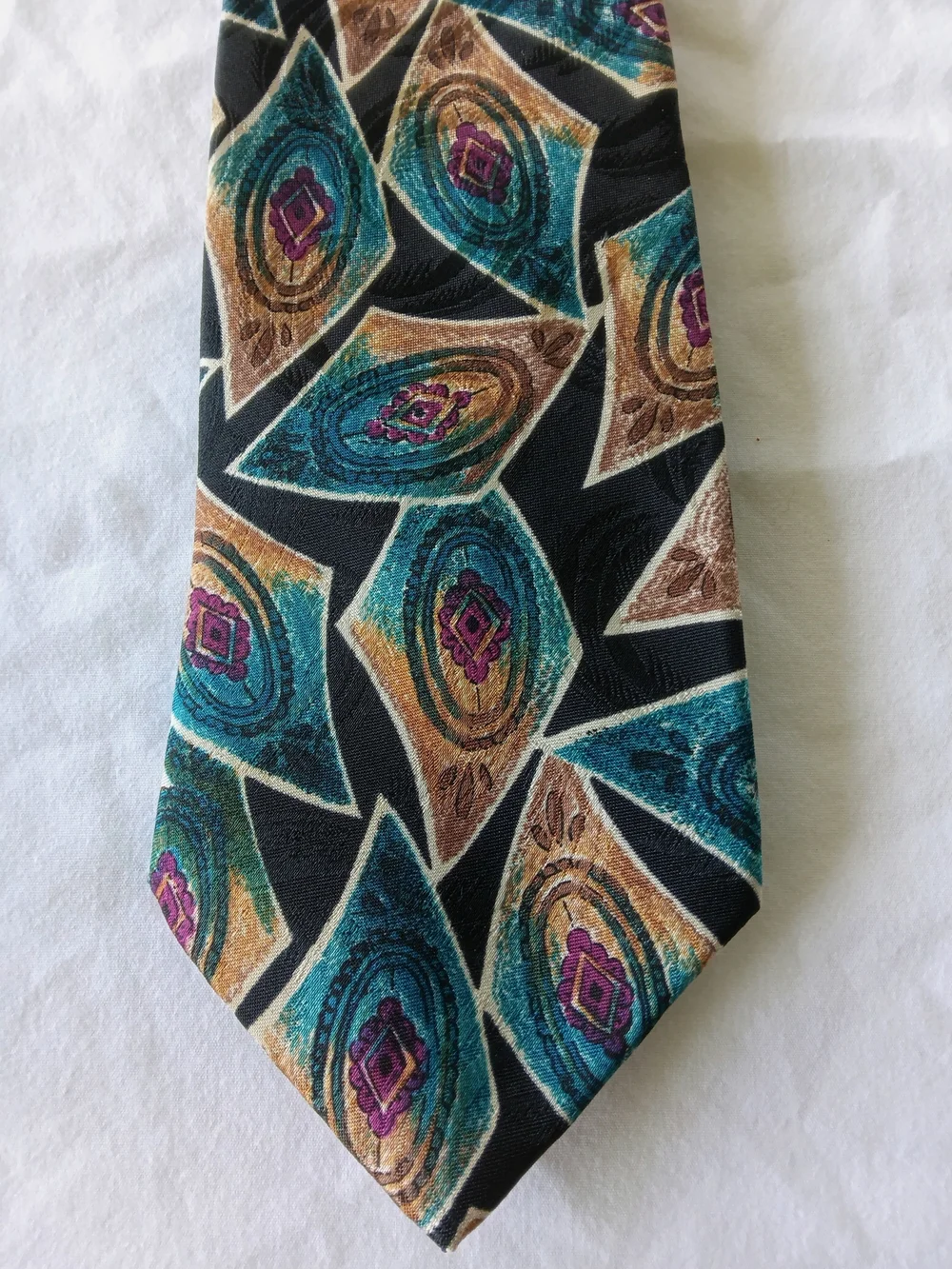 Gianno Teal & Black Paisley Men's Tie